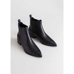 & Other Stories Black Leather Chelsea Boots